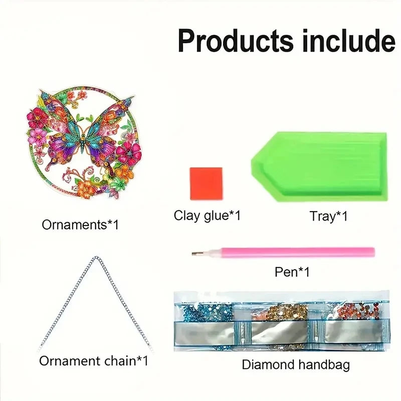 1pc/Set DIY Butterfly Diamond Painting Door Hanging Diamond Art Special Schapes