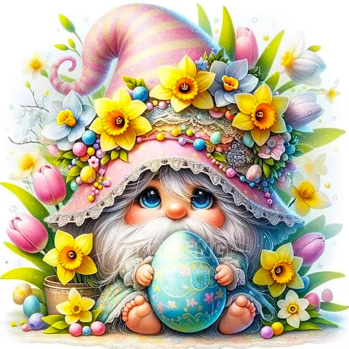 DIY Christmas Diamond Painting Gnome Full Diamond Mosaic Cartoon Elf Cross Stitch Set Art Festival Home Decoration Gift