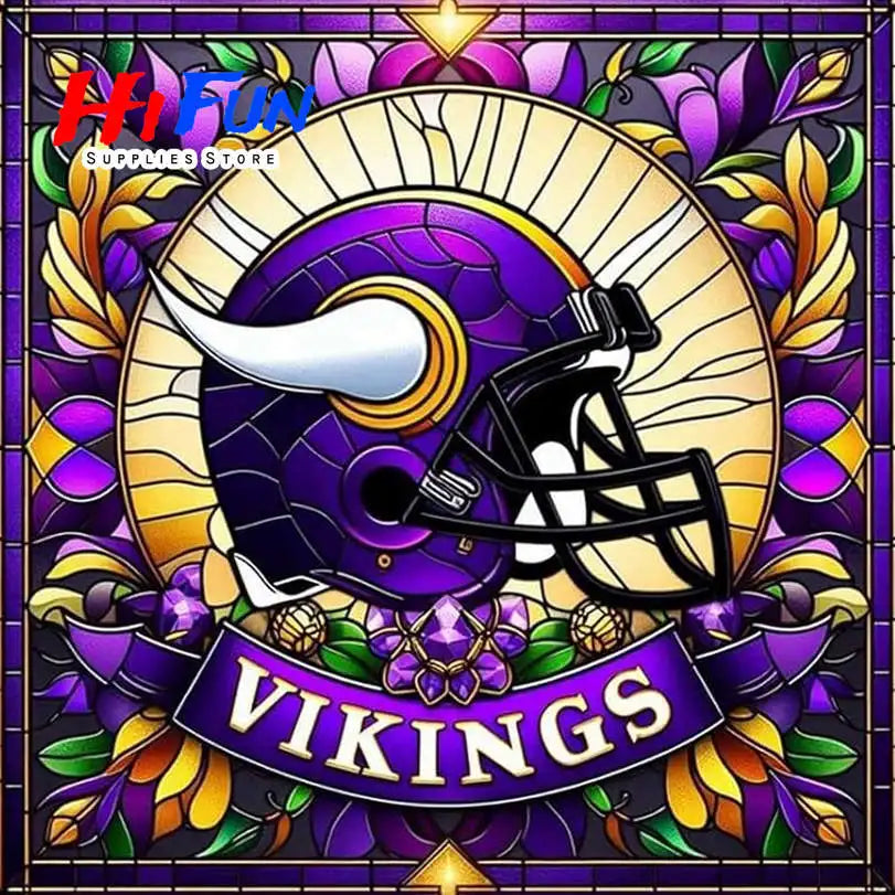 Full Drill Diamond Painting American Traditional Style Football Helmets For Sports Fans Full Square / Round Drill