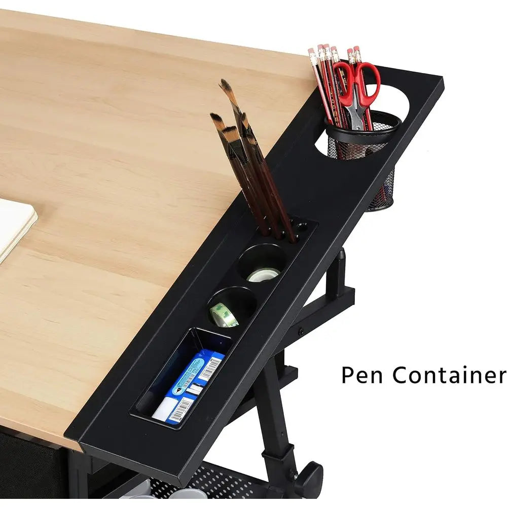 Adjustable Height Drafting Desk for Art, Craft, & Workspaces - Ideal For Artists, Painters, Students, & Adults
