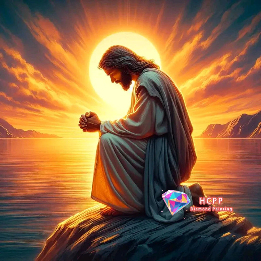 Portrait Jesus Diamond Painting Kit Square or Round Diamond 5D DIY