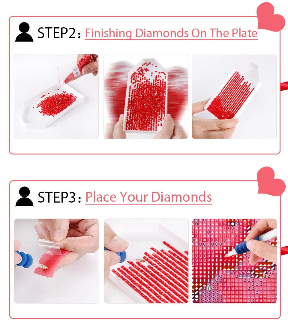 HUACAN DIY Diamond Painting, Japanese House Full Round / Square Drill