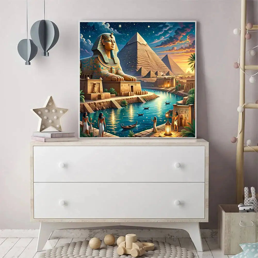 Evershine Diamond Painting Pyramid Landscape River DIY Full Square / Round Drill