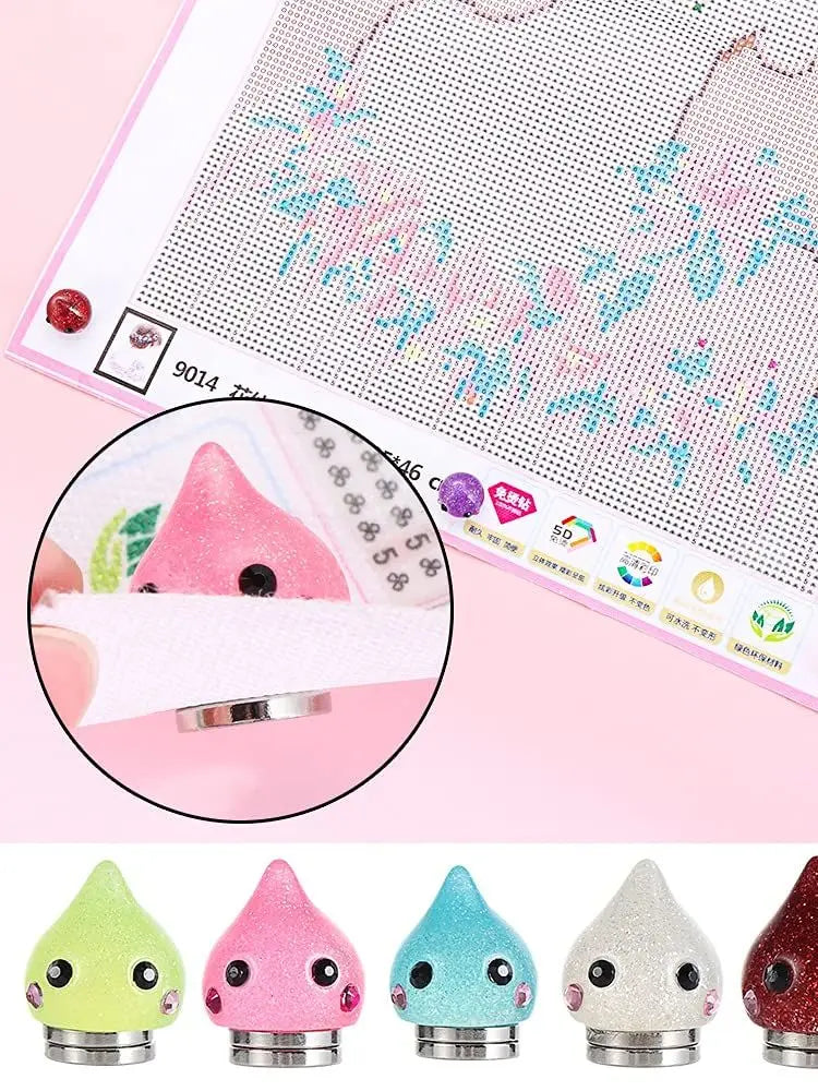 1PC Diamond Painting Magnet Cover Holder Glitter Drop Multi-function Parchment Paper Locator Cross Stitch DIY Crafts Tools