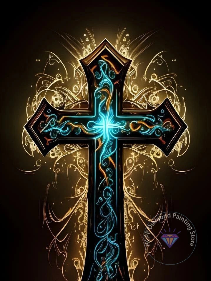 Jesus Christ Cross Diamond Painting Kit 5D DIY Round Drill