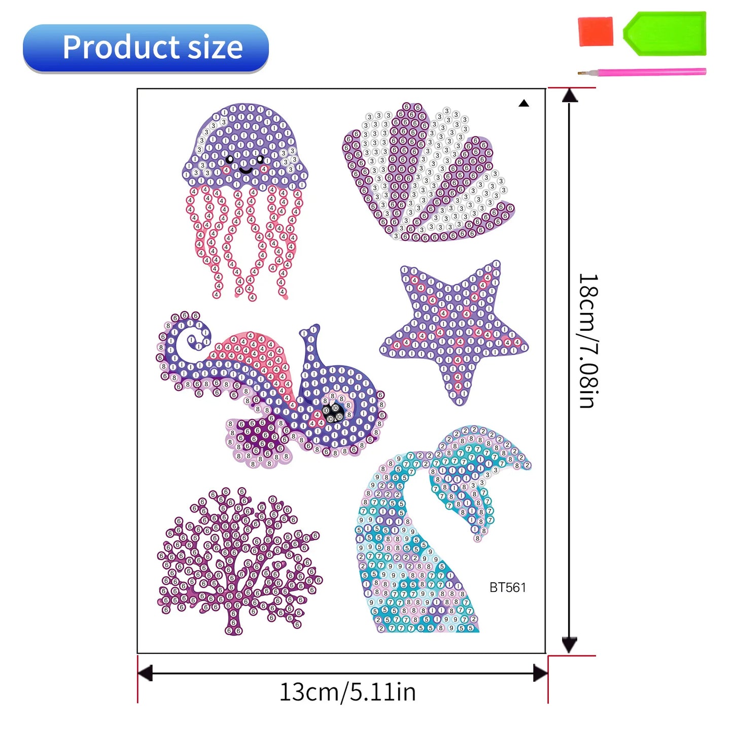 Diamond Sticker DIY Diamonds Art Diamonds Painting Stickers Cute Cartoon Pattern