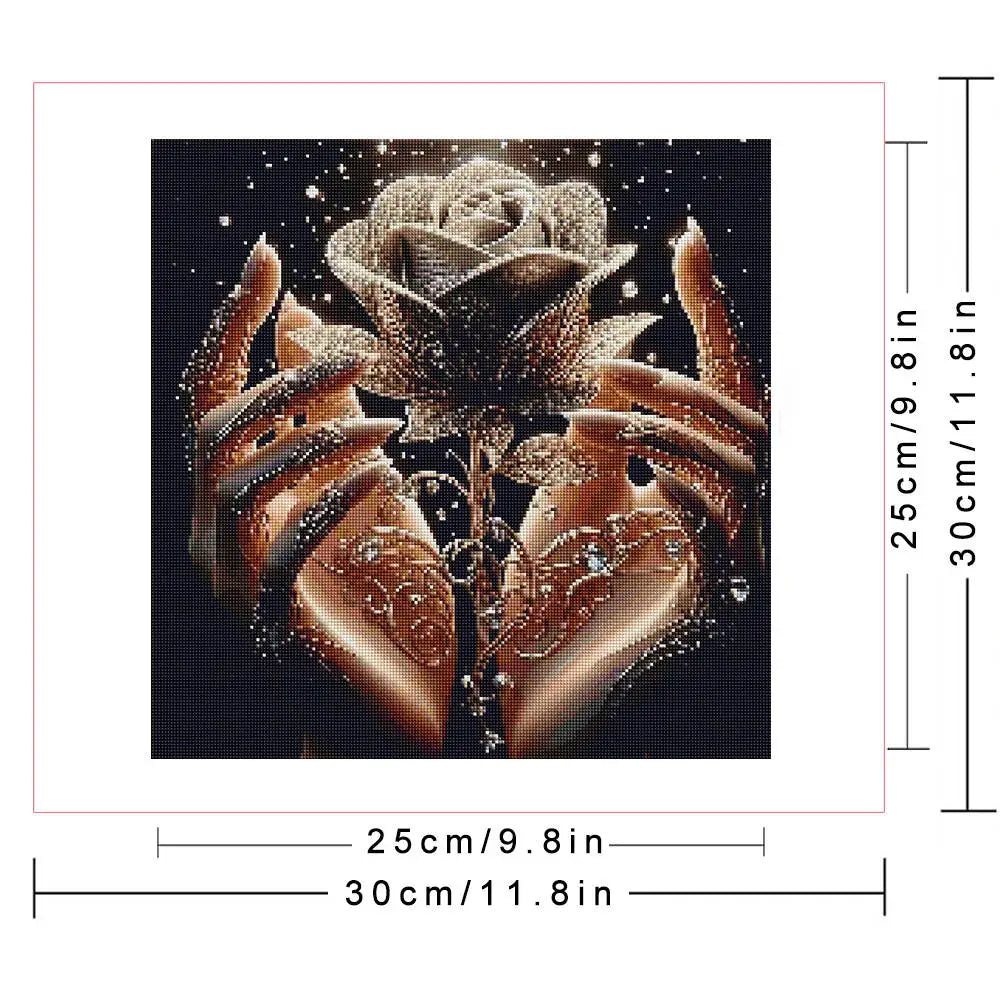 Huacan DIY Diamond Painting 5D Roses Flower Hand Full Round / Square Drill