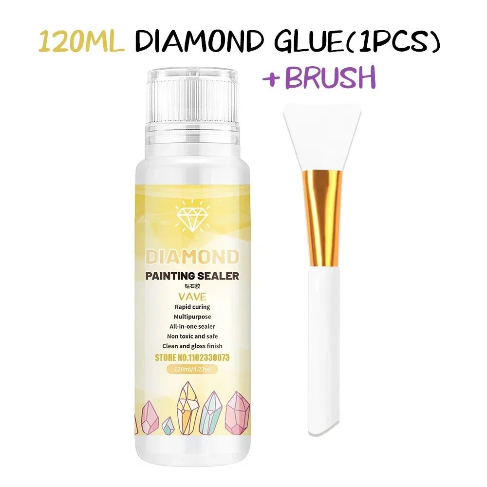 5d Diamond Painting Tools Glue Gel Permanent Hold Shine Effect Accessories