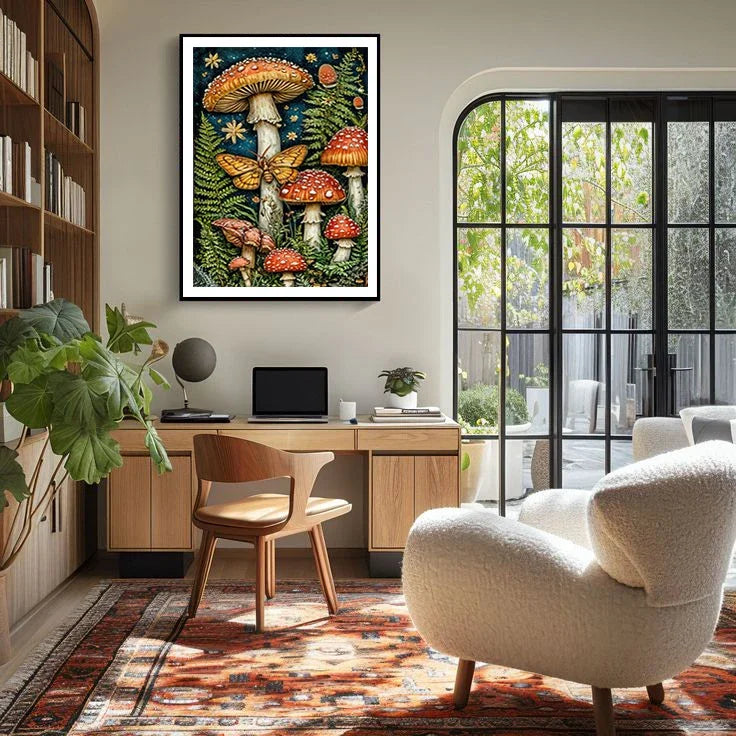 5D DIY Diamond Painting Kit Mushroom, Butterfly, Frog