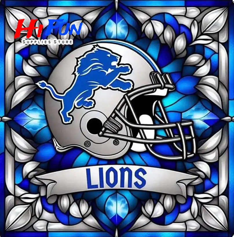 Full Drill Diamond Painting American Traditional Style Football Helmets For Sports Fans Full Square / Round Drill
