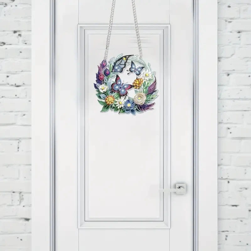 1pc/Set DIY Butterfly Diamond Painting Door Hanging Diamond Art Special Schapes