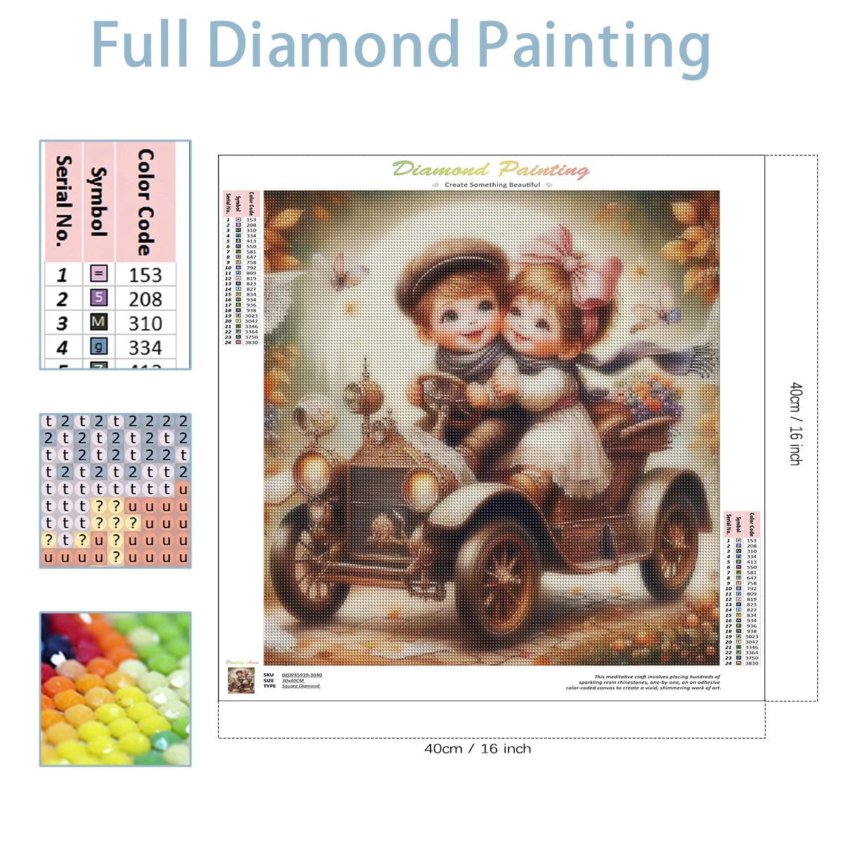 DIY Diamond Painting Library Scenery Full Diamond Mosaic