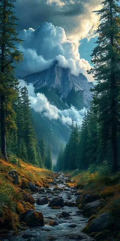 Lightning Forest Landscape, Large Size DIY Diamond Arts Painting Kits Full Square / Round Drill