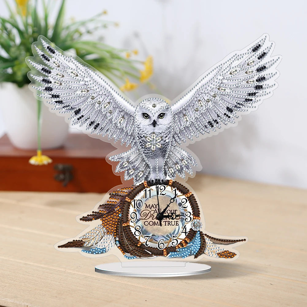 Acrylic Special Shaped Animal Flower, DIY Diamond Glitter Art Clock