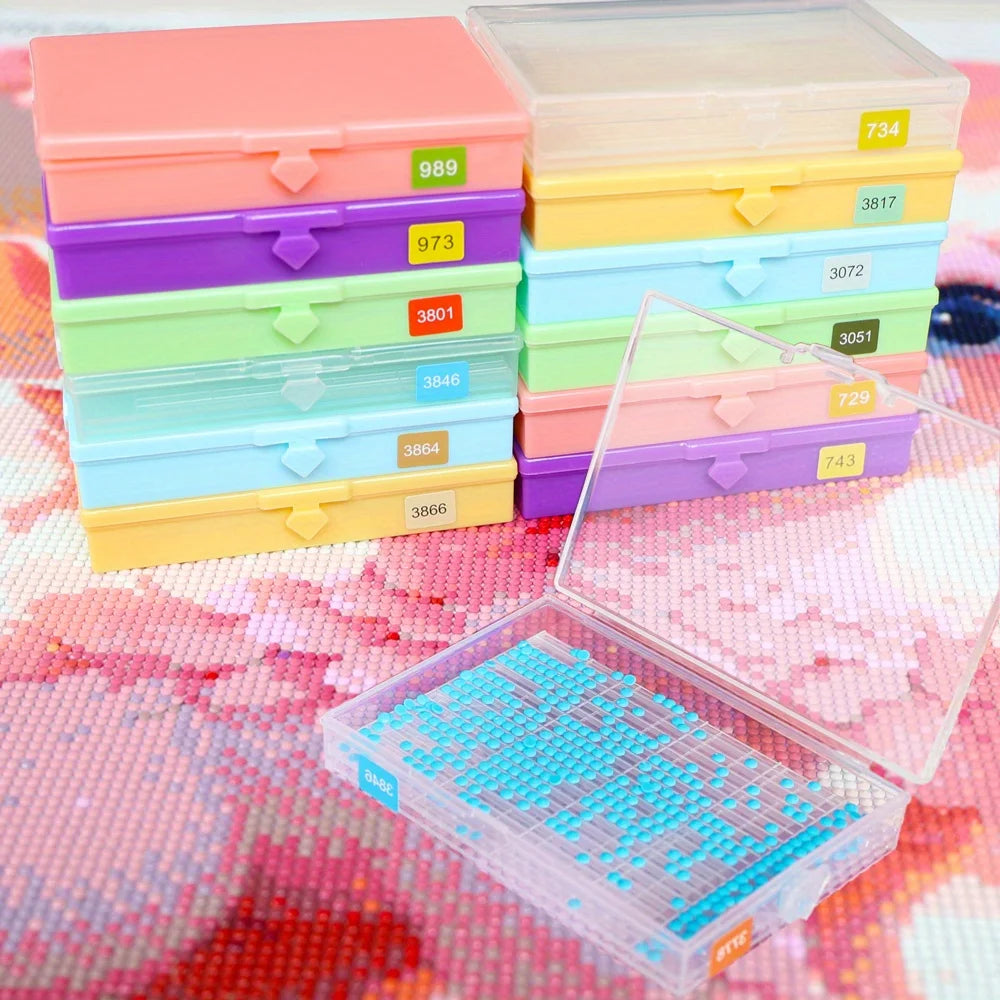 6pcs/ Set New 2 In 1 Diamond Art Tray Storage Box, Diamond Painting Tools Accessies, Storage Box For DIY Crafts