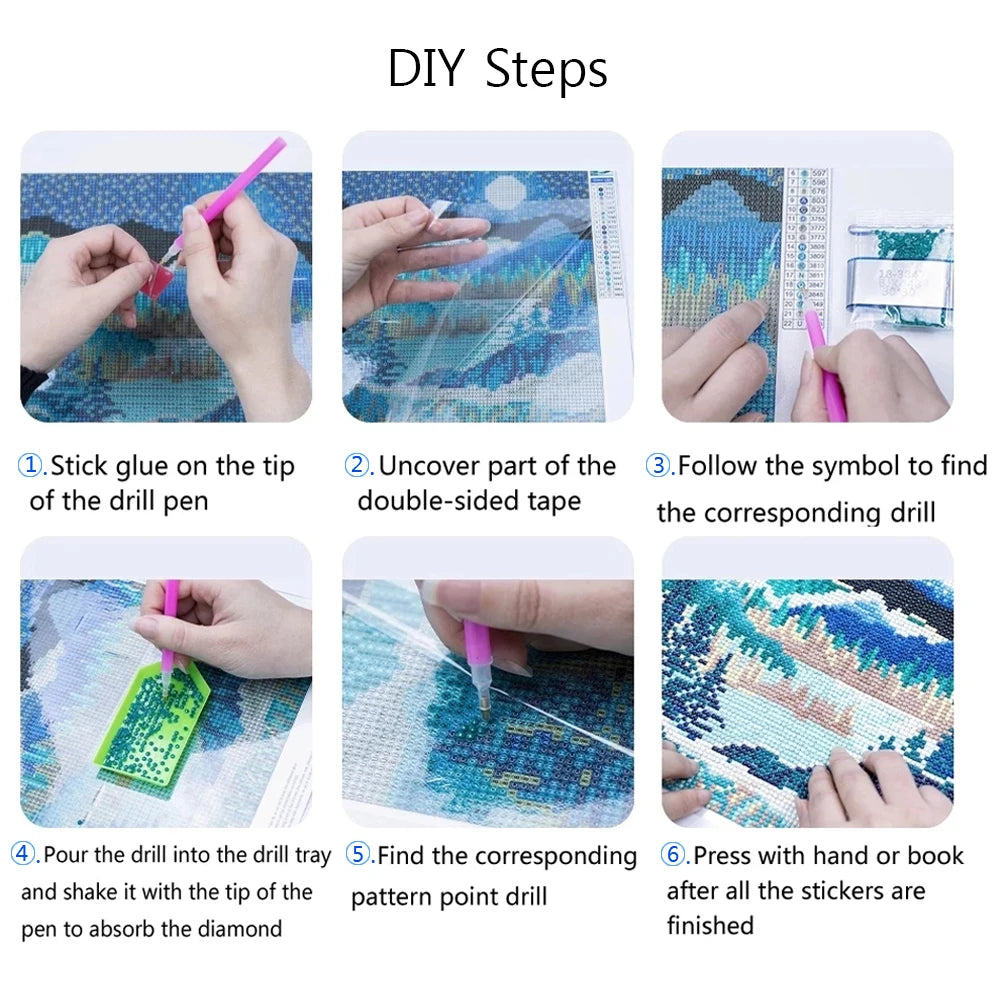 5D Blue Cat DIY Diamond Painting Full Round Mosaic