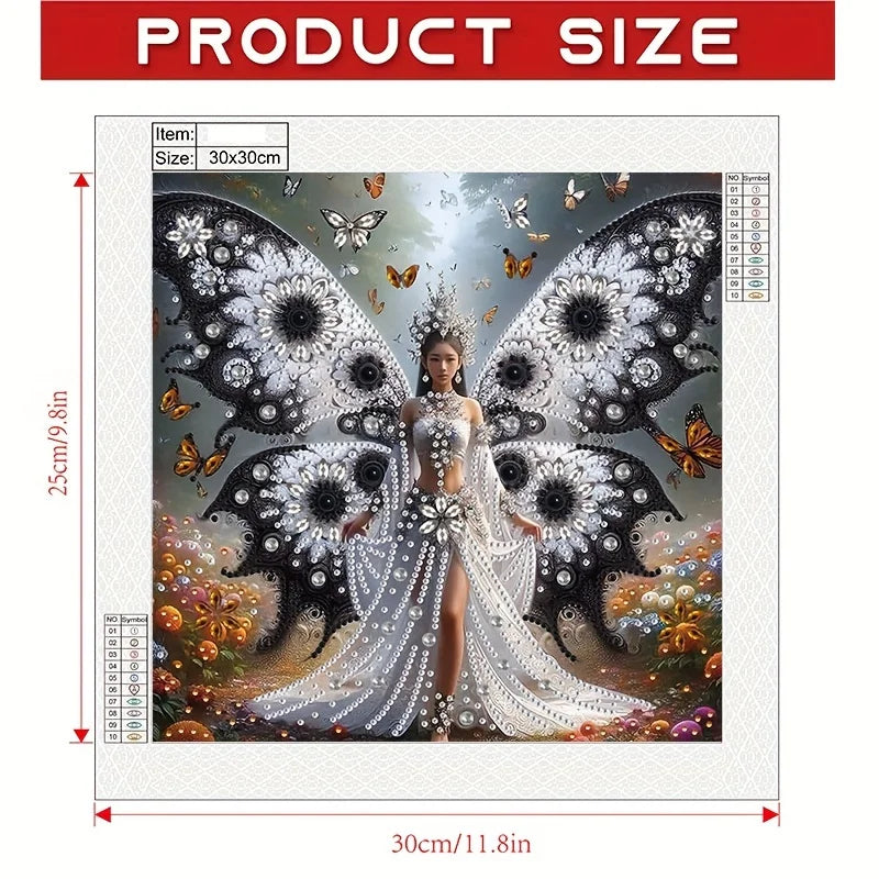 Fairy Diamond Painting Set - DIY Handicraft Set With Unique Shaped Crystals
