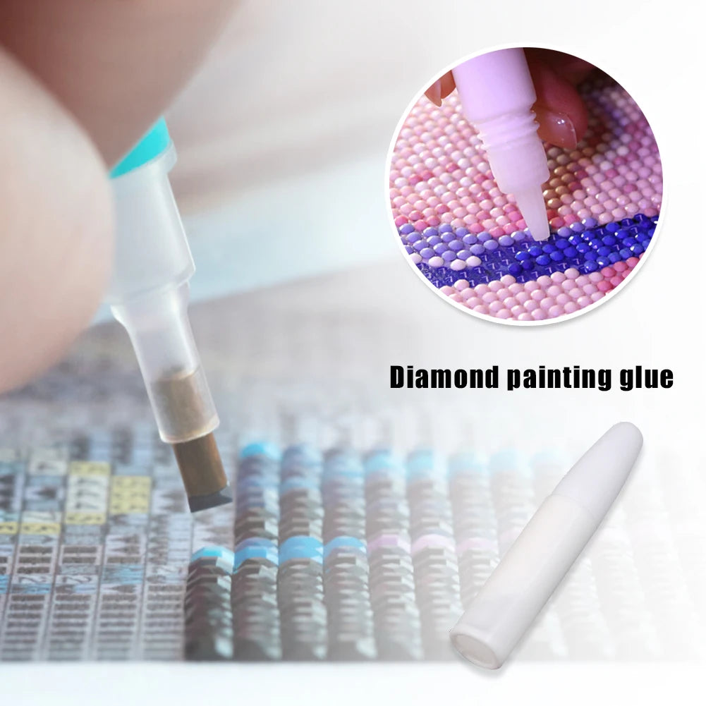 1-10PCS DIY tool Diamond Painting Accessories Round Square Sticky Drill Glue Non-toxic Bottled Glue Cross Stitch Glue Artwork Pa