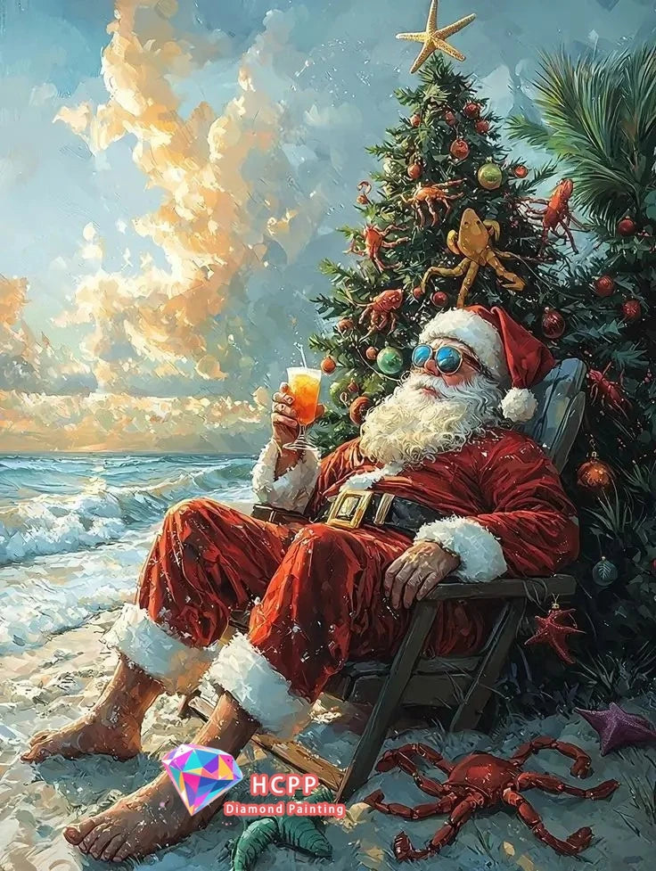 Vintage Santa Claus Diamond Painting Square/Round Drills