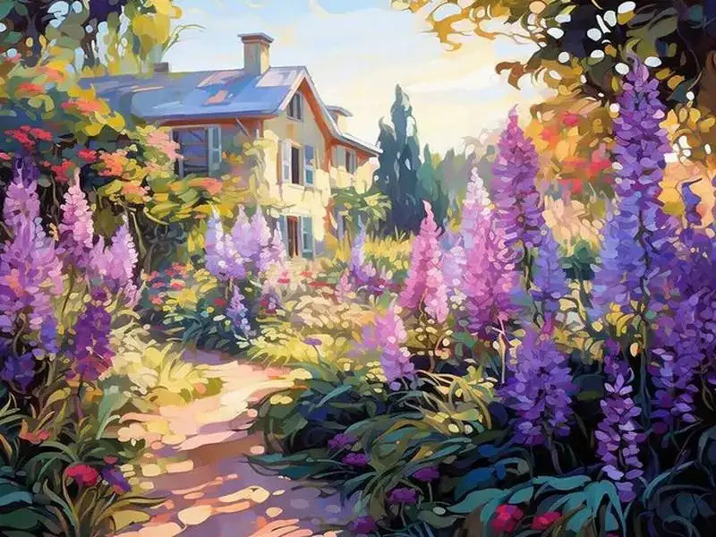Scenic Pink Tree 120 Colors Nabi Fairy Dust Diamond Painting Full Square / Round Drill