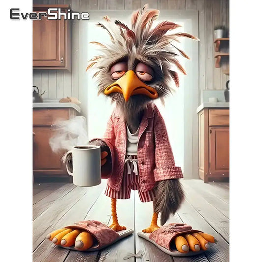 Evershine 5D DIY Diamond Painting Chicken Painting Humor Full Square / Round Drill