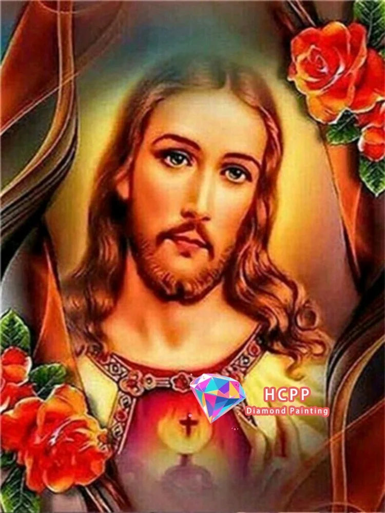 Jesus, Virgin Mary Diamond Painting Kit Square or Round Diamond 5D DIY Religious Mosaic