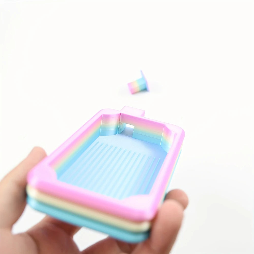 Gradient Color Diamond Art Tray With Lid, Diamond Painting Storage Box, DIY Crafts Tools Accessories