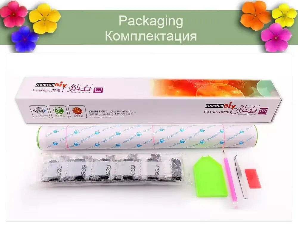 HOMFUN Diamond Painting Tray Storage Box With Lid, 5D Drill Accessories Tools Beading Curved Lock Buckle Plates