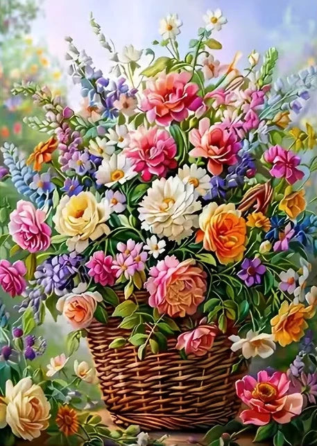 HUACAN Diamond Painting Nature Landscape Mountain House Scenery Tree Lake Full Square / Round Drills
