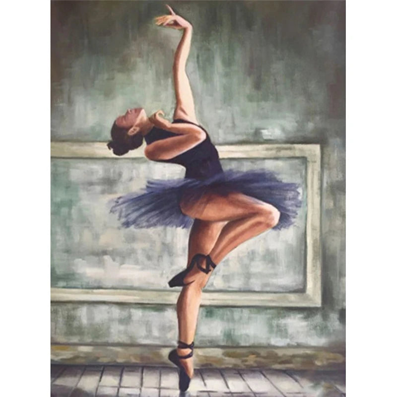 DIY Diamond Painting Ballet Woman, Rhinestone Kit 5D Portrait Picture Mosaic Handmade Art