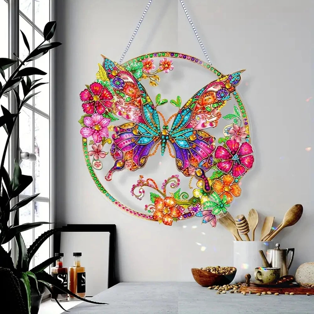 1pc/Set DIY Butterfly Diamond Painting Door Hanging Diamond Art Special Schapes
