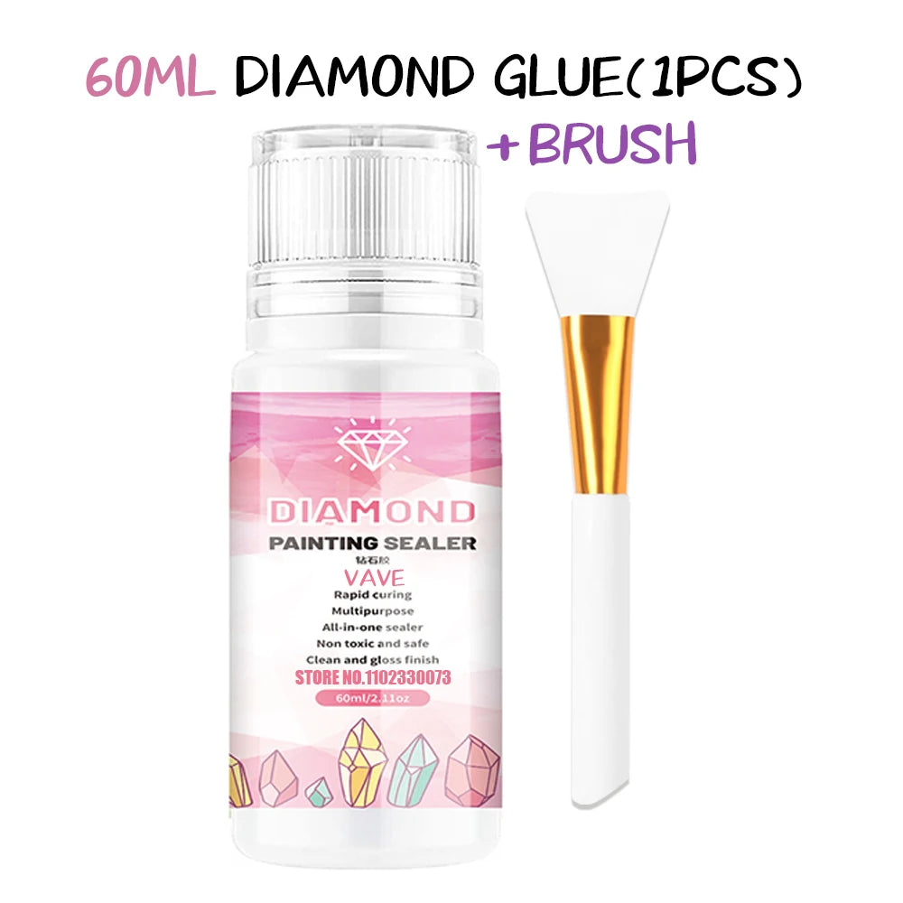 5d Diamond Painting Tools Glue Gel Permanent Hold Shine Effect Accessories