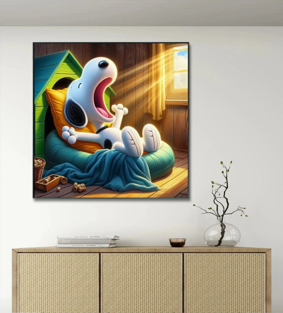 Kawaii Snoopy Cartoon Comics Diamond Painting, DIY Partial Round Drill