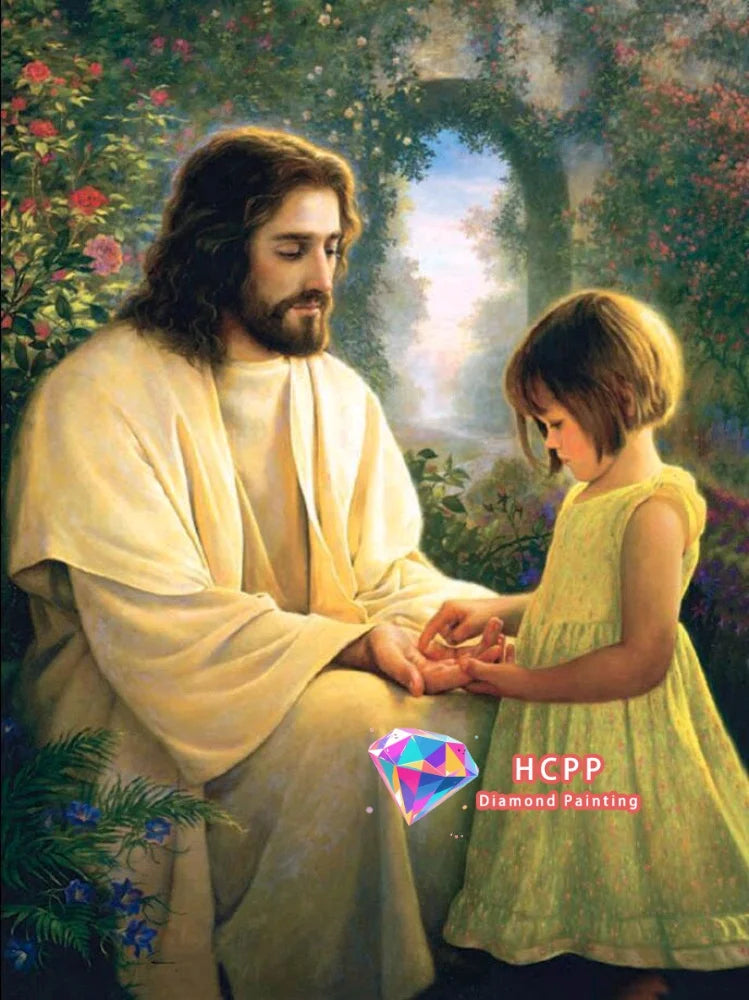 Jesus, Virgin Mary Diamond Painting Kit Square or Round Diamond 5D DIY Religious Mosaic