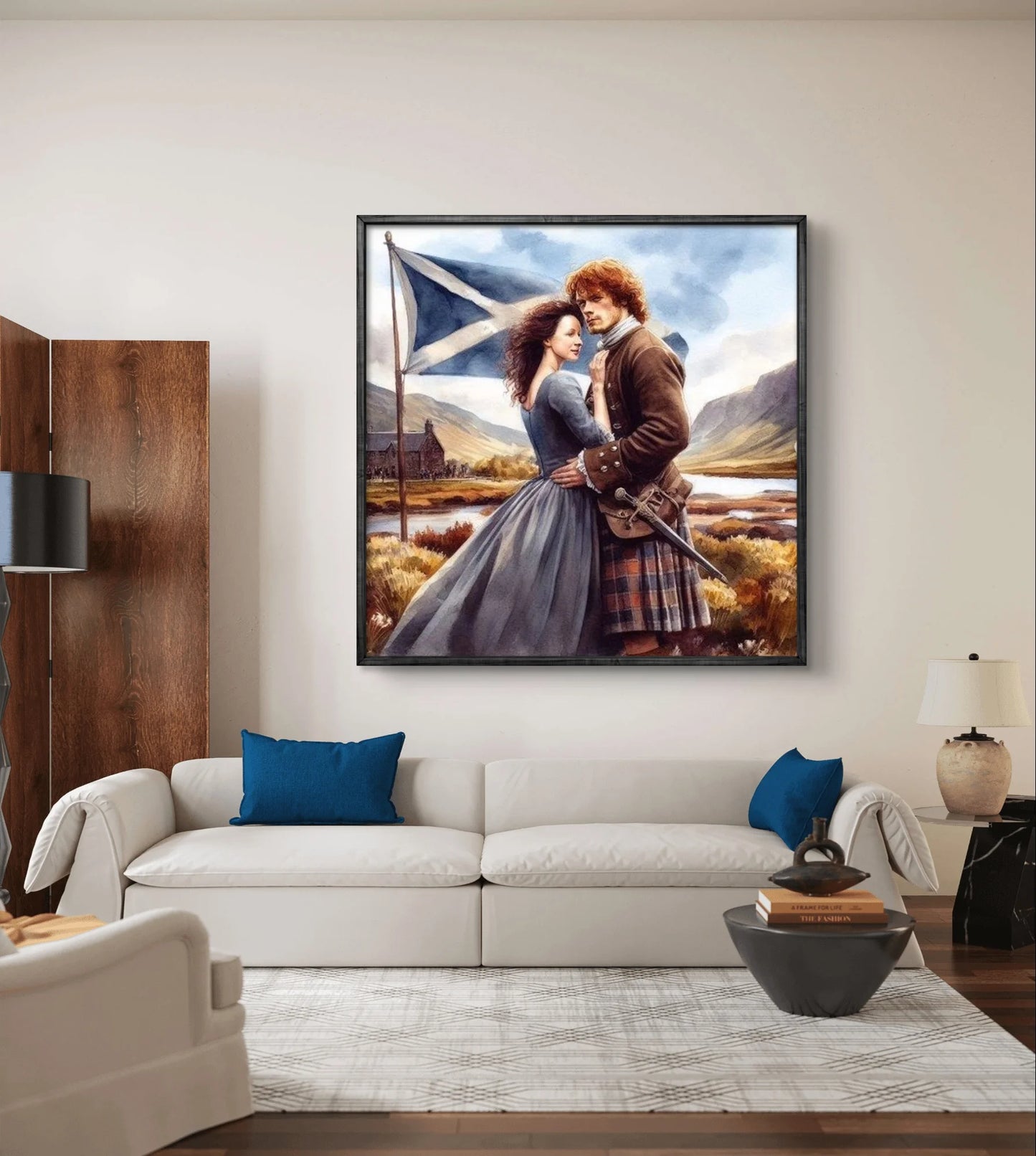 Outlander Diamond Painting Kit Claire Randall, Jamie Fraser Portrait DIY Round Drill