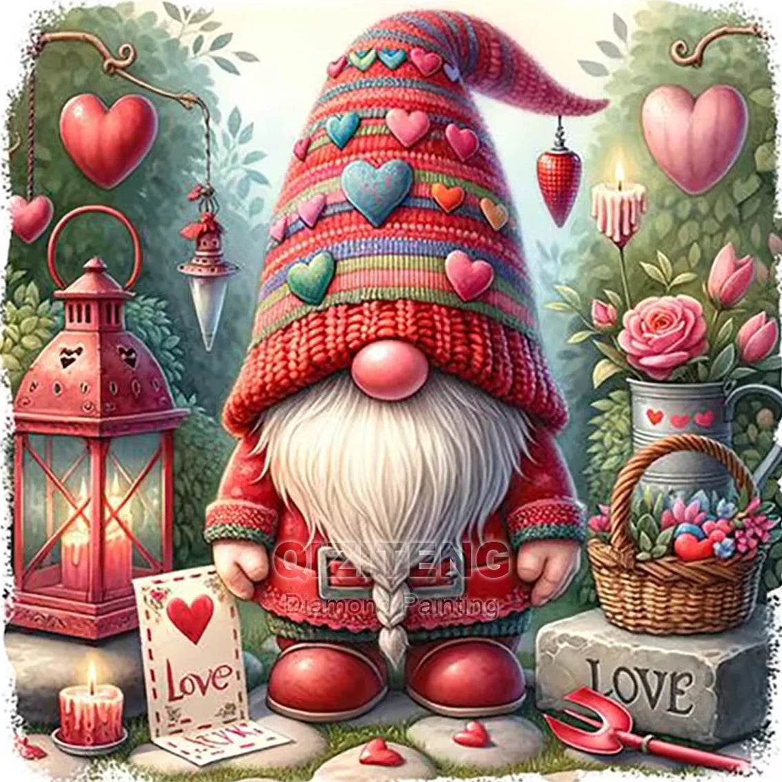 DIY Christmas Diamond Painting Gnome Full Diamond Mosaic Cartoon Elf Cross Stitch Set Art Festival Home Decoration Gift
