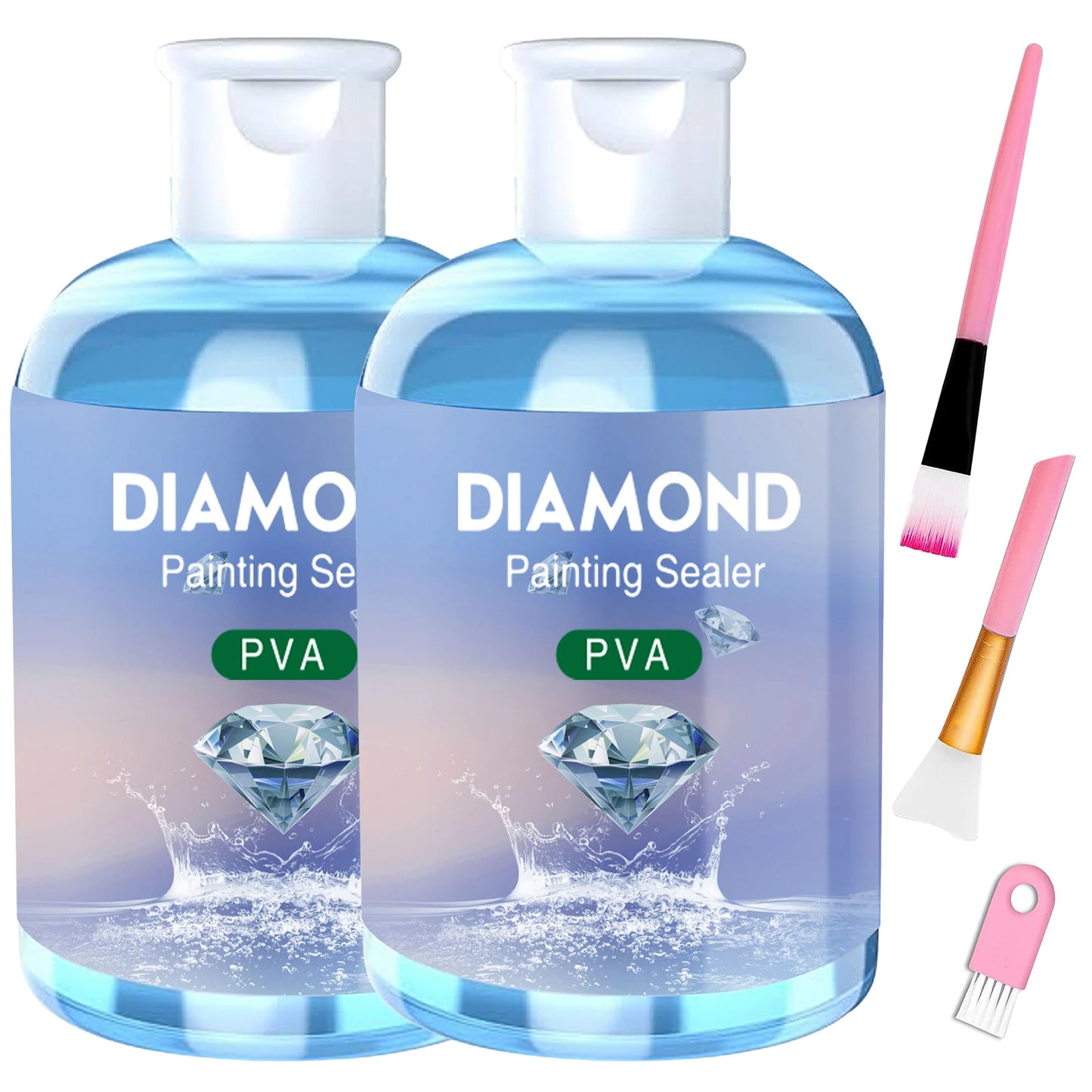 Diamond Painting Sealer Glue Kits 120ML With 3 Pcs Brushes Diamond Painting Glue Accessories And Tools