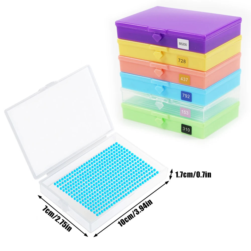 6pcs/ Set New 2 In 1 Diamond Art Tray Storage Box, Diamond Painting Tools Accessies, Storage Box For DIY Crafts