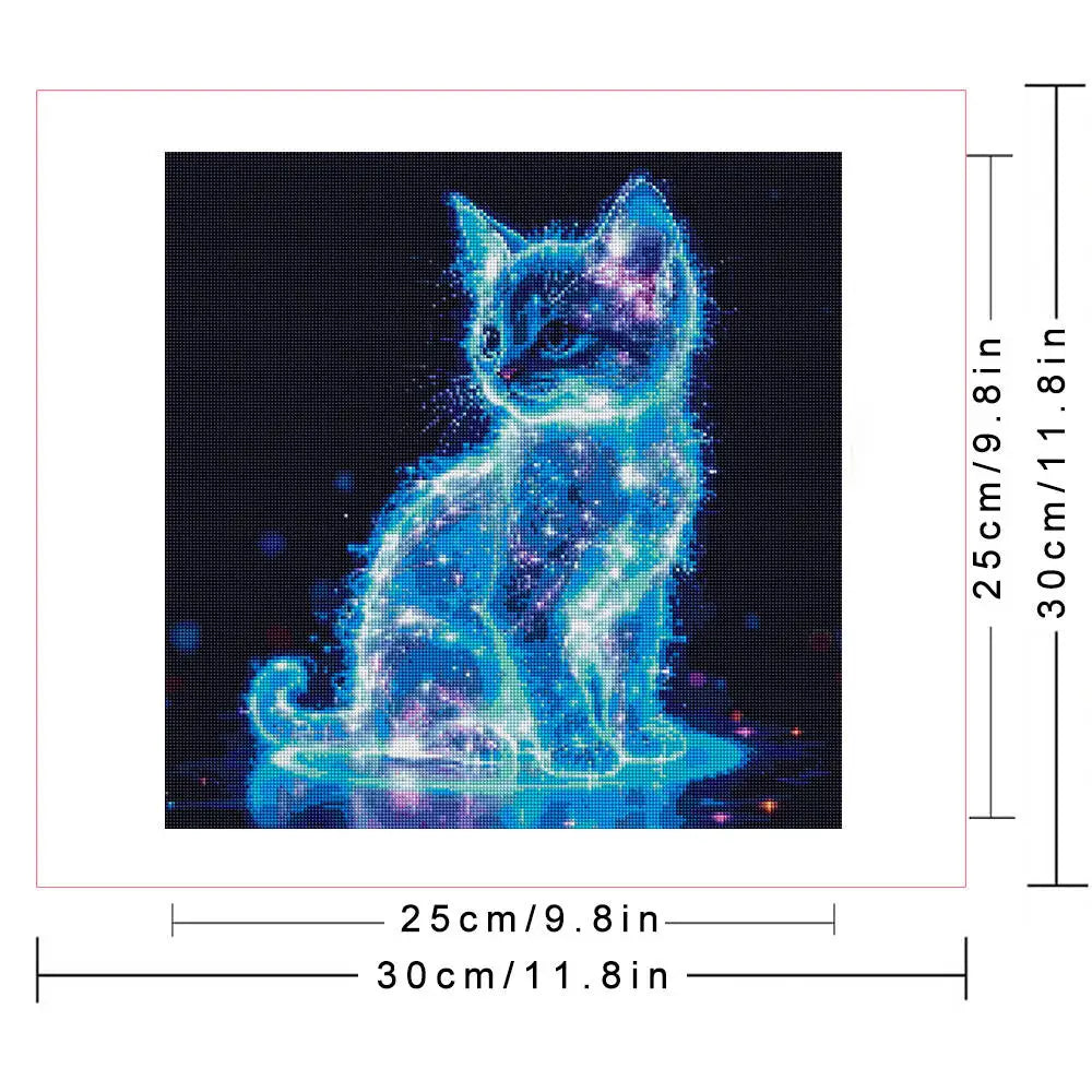 Huacan AB DIY Diamond Painting Cat Fantasy Full Square / Round Drill