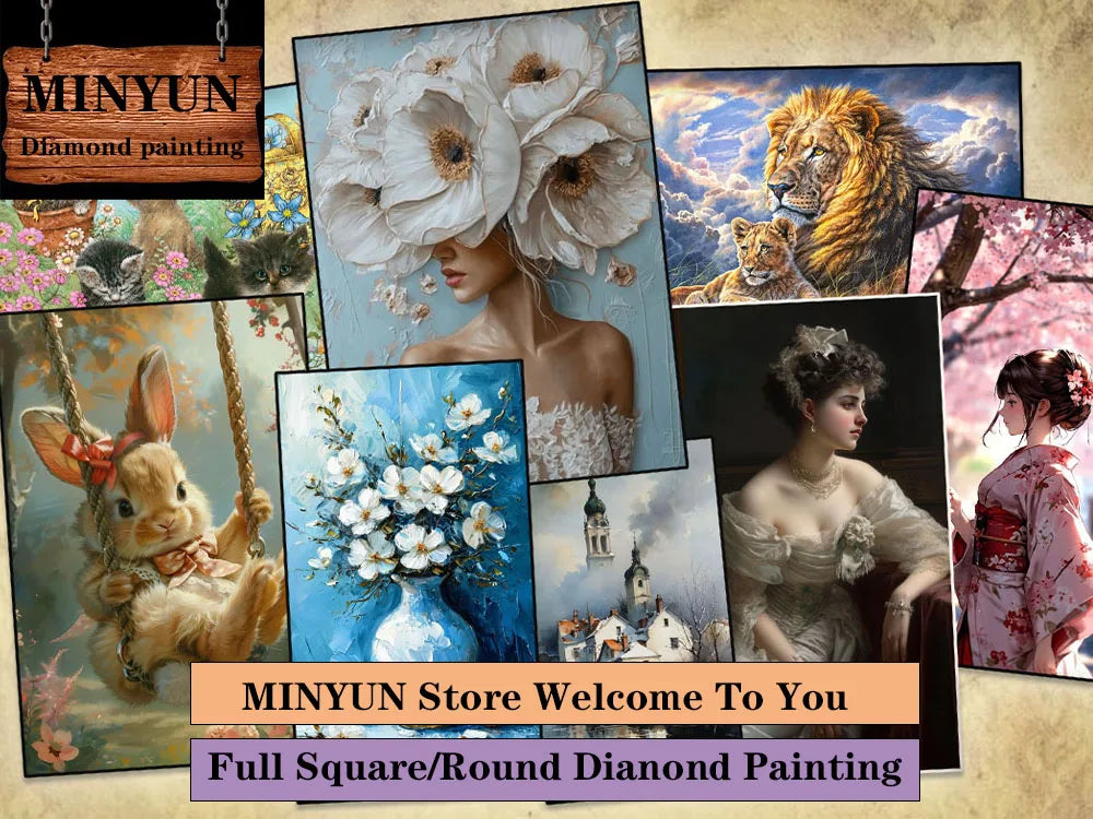 DIY Diamond Painting Beauty And The Beast Diamond Mosaic 5D Square & Round Rhinestone