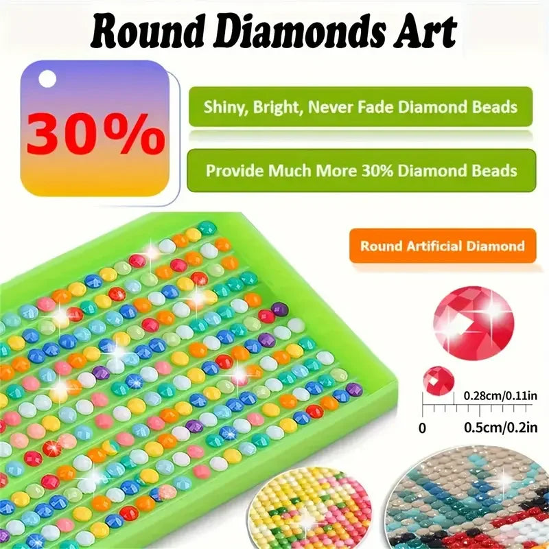 Colorful Lightning Diamond Painting Full Round Drill DIY Diamond Art
