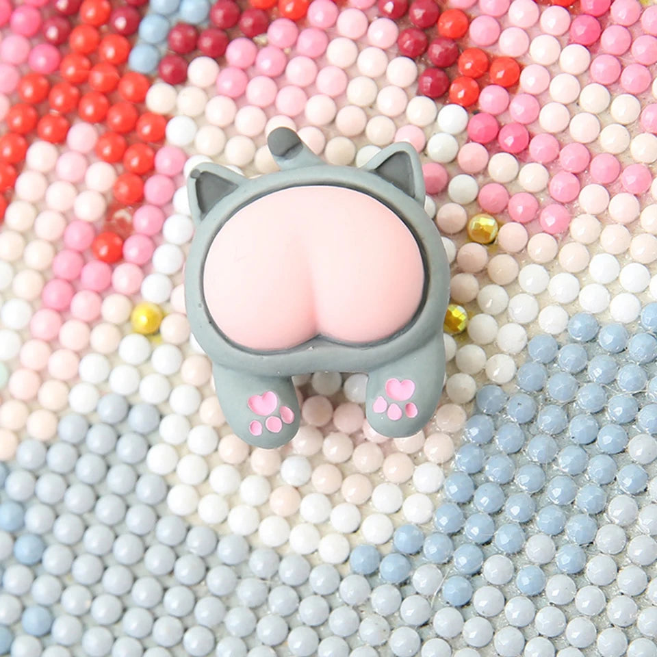 HUACAN 1PC Diamond Painting Animal Accessories Mosaic Rabbit Magnetic Cover Holder