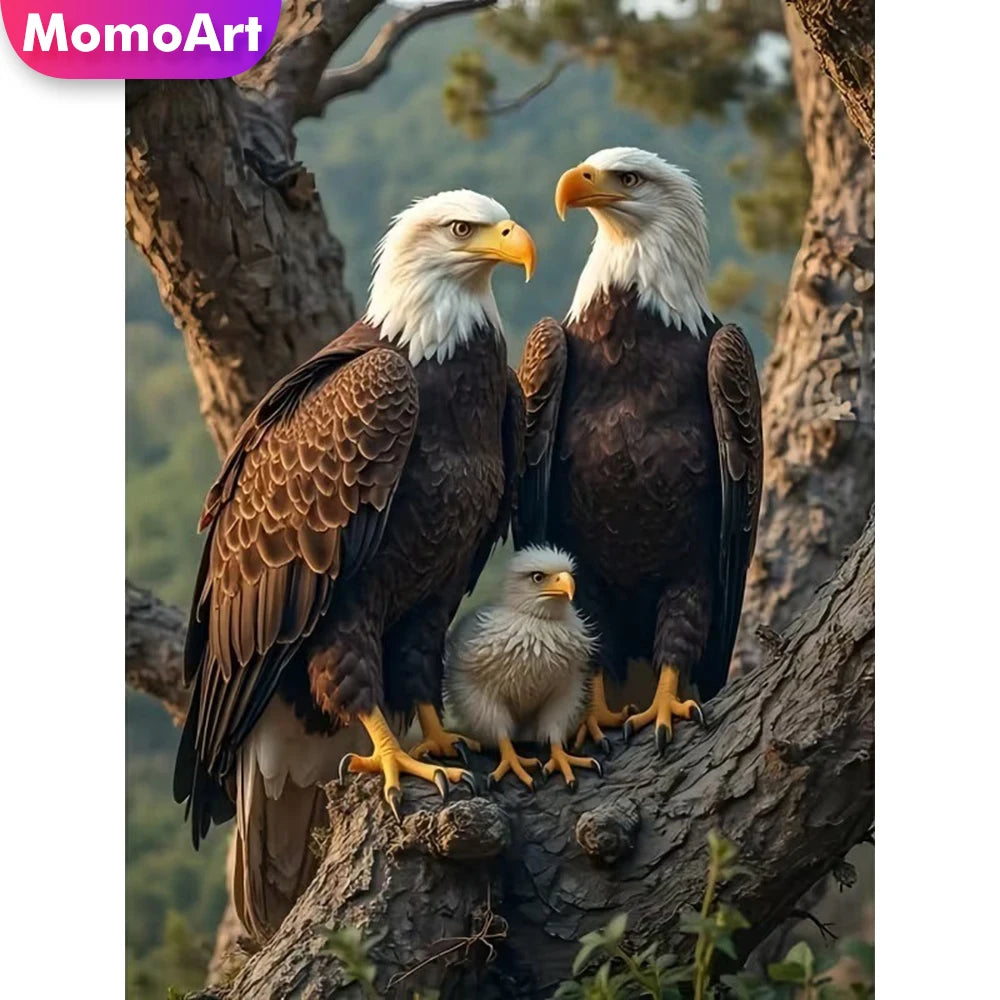 Momoart DIY Diamond Painting Paired Eagles Full Square / Round Drill
