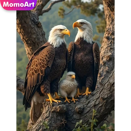 Momoart DIY Diamond Painting Paired Eagles Full Square / Round Drill
