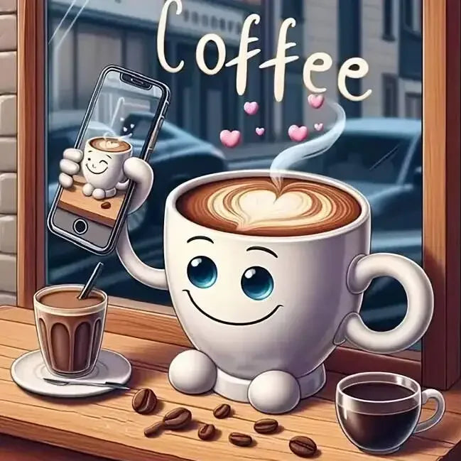 DIY Diamond Art Paintings Kits Crafts Coffee Cup Cozy Mosaic Rhinestones Kitchen Home Decor Embroidery Toys Cross Stitch Gift