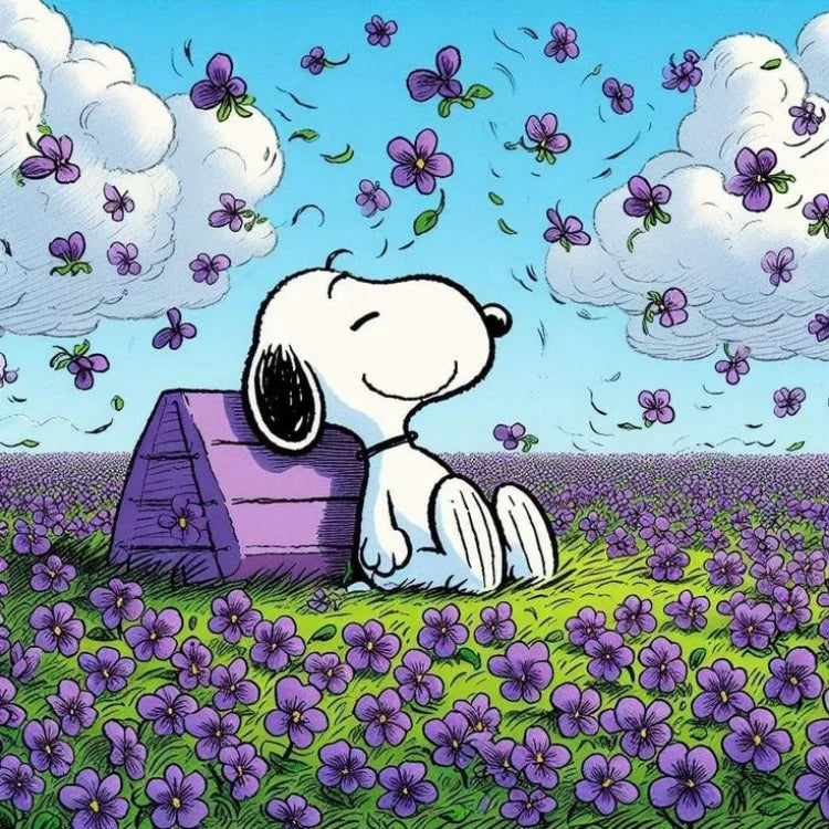Cartoon Comics Snoopy Diamond Painting DIY Full Round Drill