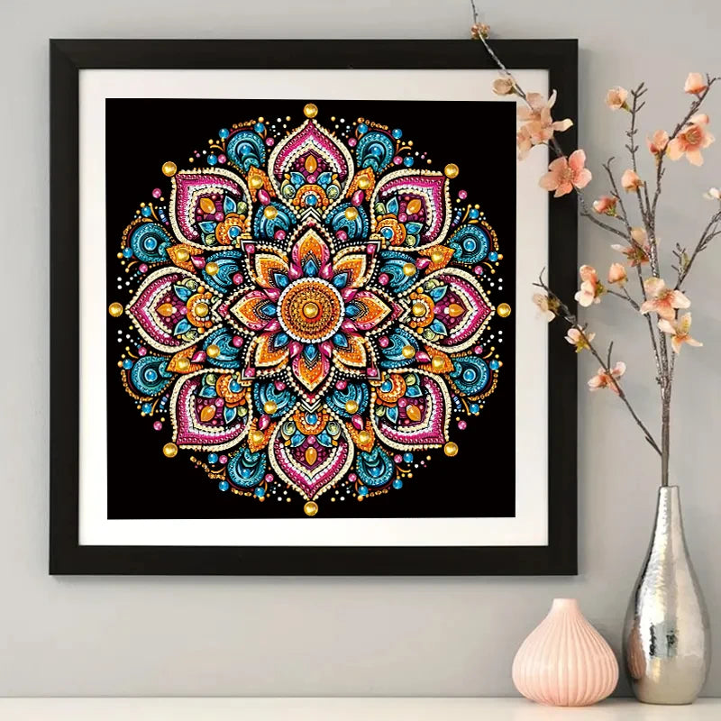 5D DIY Diamond Painting Flower Kit Mandala Flower Decoration DIY Alien Diamond Mosaic Art Gift Crafts Wall Home Decoration