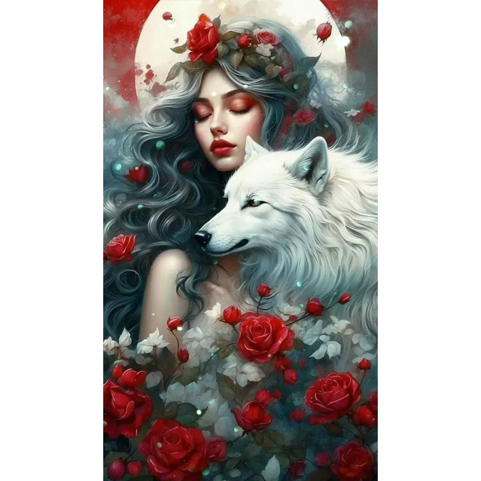 DIY Diamond Painting Beauty And The Beast Diamond Mosaic 5D Square & Round Rhinestone
