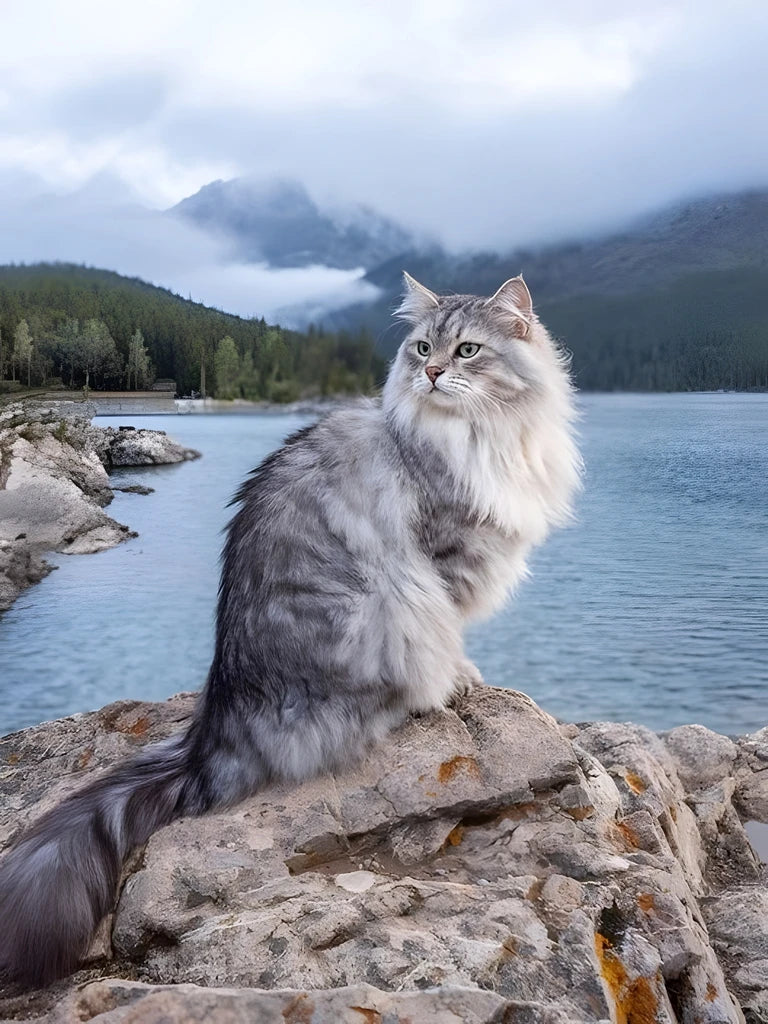 New Maine Coon DIY Diamond Art Painting Kits Crafts Big Cats Portrait Sets Embroidery Mosaic Hand Gift Home Decor Cross Stitch