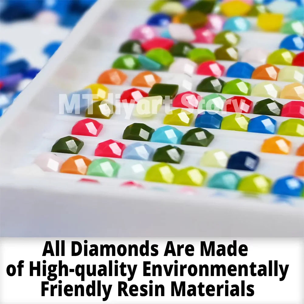 House Diamond Painting Landscape Flower5d DIY Square / Round Full Drill